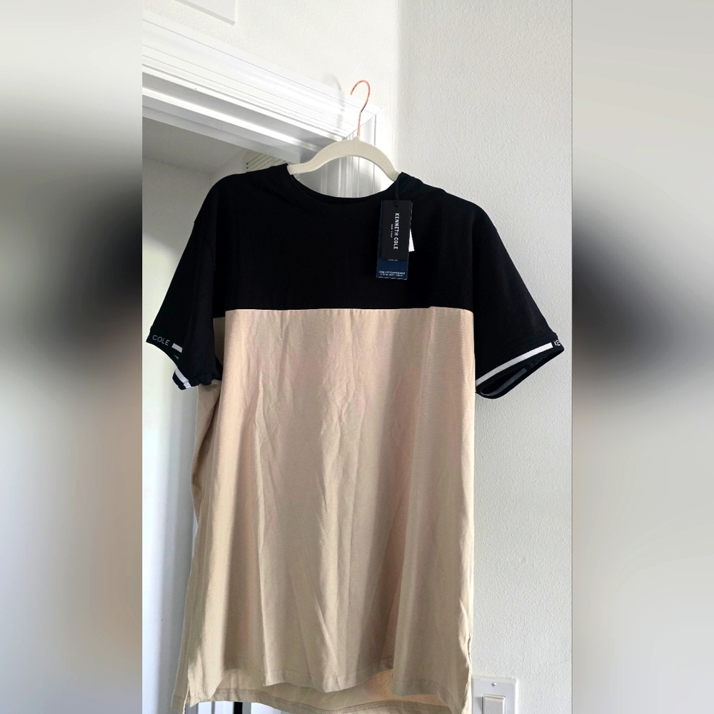 NWT Kenneth Cole Black and Tan Men's Shirt